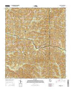 Glen Alta Georgia Current topographic map, 1:24000 scale, 7.5 X 7.5 Minute, Year 2014