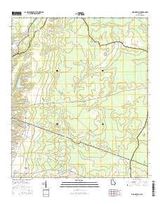 Glennville NE Georgia Current topographic map, 1:24000 scale, 7.5 X 7.5 Minute, Year 2014
