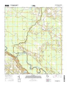 Glennville SW Georgia Current topographic map, 1:24000 scale, 7.5 X 7.5 Minute, Year 2014