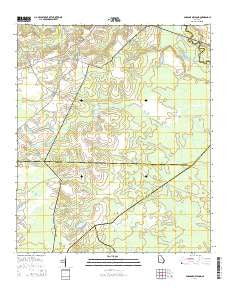 Glissons Millpond Georgia Current topographic map, 1:24000 scale, 7.5 X 7.5 Minute, Year 2014