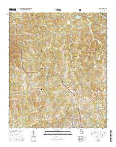 Gray Georgia Current topographic map, 1:24000 scale, 7.5 X 7.5 Minute, Year 2014