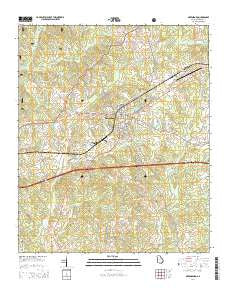 Greensboro Georgia Current topographic map, 1:24000 scale, 7.5 X 7.5 Minute, Year 2014