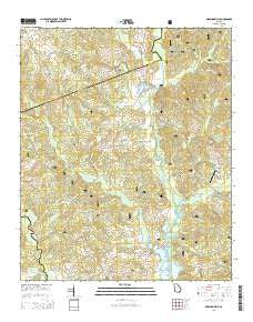 Greshamville Georgia Current topographic map, 1:24000 scale, 7.5 X 7.5 Minute, Year 2014