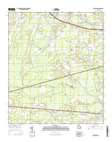 Groveland Georgia Current topographic map, 1:24000 scale, 7.5 X 7.5 Minute, Year 2014