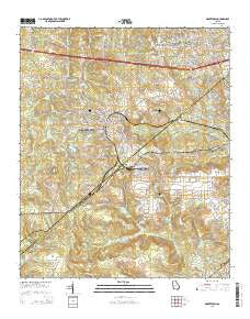 Grovetown Georgia Current topographic map, 1:24000 scale, 7.5 X 7.5 Minute, Year 2014