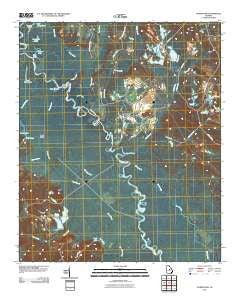 Gumm Pond Georgia Historical topographic map, 1:24000 scale, 7.5 X 7.5 Minute, Year 2011