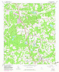 Hampton Georgia Historical topographic map, 1:24000 scale, 7.5 X 7.5 Minute, Year 1965