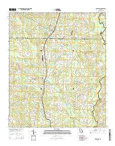 Haralson Georgia Current topographic map, 1:24000 scale, 7.5 X 7.5 Minute, Year 2014