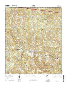 Harlem Georgia Current topographic map, 1:24000 scale, 7.5 X 7.5 Minute, Year 2014