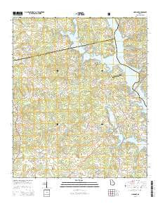 Harmony Georgia Current topographic map, 1:24000 scale, 7.5 X 7.5 Minute, Year 2014