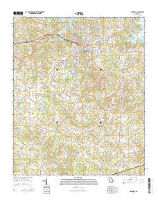 Hartwell Georgia Current topographic map, 1:24000 scale, 7.5 X 7.5 Minute, Year 2014