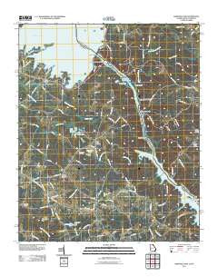 Hartwell Dam Georgia Historical topographic map, 1:24000 scale, 7.5 X 7.5 Minute, Year 2011
