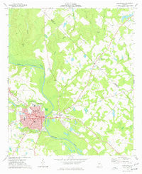 Hawkinsville Georgia Historical topographic map, 1:24000 scale, 7.5 X 7.5 Minute, Year 1973