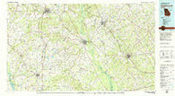 Hawkinsville Georgia Historical topographic map, 1:100000 scale, 30 X 60 Minute, Year 1978