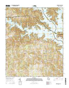 Heardmont Georgia Current topographic map, 1:24000 scale, 7.5 X 7.5 Minute, Year 2014