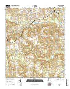 Hephzibah Georgia Current topographic map, 1:24000 scale, 7.5 X 7.5 Minute, Year 2014
