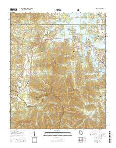 Hiawassee Georgia Current topographic map, 1:24000 scale, 7.5 X 7.5 Minute, Year 2014