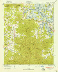Hiawassee Georgia Historical topographic map, 1:24000 scale, 7.5 X 7.5 Minute, Year 1941