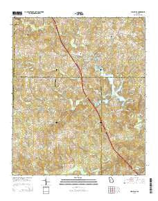 High Falls Georgia Current topographic map, 1:24000 scale, 7.5 X 7.5 Minute, Year 2014