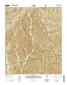 Hillsboro Georgia Current topographic map, 1:24000 scale, 7.5 X 7.5 Minute, Year 2014
