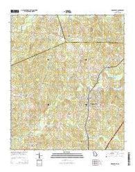 Hogansville Georgia Current topographic map, 1:24000 scale, 7.5 X 7.5 Minute, Year 2014