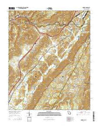 Hooker Georgia Current topographic map, 1:24000 scale, 7.5 X 7.5 Minute, Year 2014