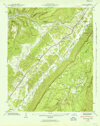 Hooker Georgia Historical topographic map, 1:24000 scale, 7.5 X 7.5 Minute, Year 1945