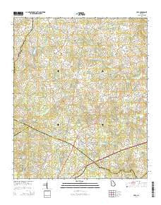Hull Georgia Current topographic map, 1:24000 scale, 7.5 X 7.5 Minute, Year 2014