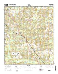 Hunters Georgia Current topographic map, 1:24000 scale, 7.5 X 7.5 Minute, Year 2014