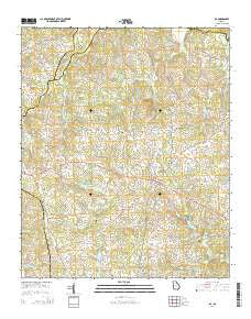 Ila Georgia Current topographic map, 1:24000 scale, 7.5 X 7.5 Minute, Year 2014