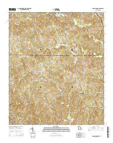 Indian Springs Georgia Current topographic map, 1:24000 scale, 7.5 X 7.5 Minute, Year 2014