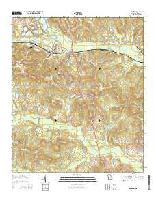 Irwinton Georgia Current topographic map, 1:24000 scale, 7.5 X 7.5 Minute, Year 2014