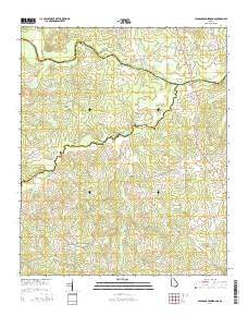 Jacksons Crossroads Georgia Current topographic map, 1:24000 scale, 7.5 X 7.5 Minute, Year 2014