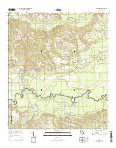 Jacksonville Georgia Current topographic map, 1:24000 scale, 7.5 X 7.5 Minute, Year 2014