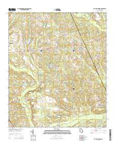 Jay Bird Springs Georgia Current topographic map, 1:24000 scale, 7.5 X 7.5 Minute, Year 2014