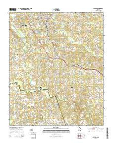 Jefferson Georgia Current topographic map, 1:24000 scale, 7.5 X 7.5 Minute, Year 2014