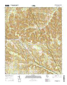 Jeffersonville Georgia Current topographic map, 1:24000 scale, 7.5 X 7.5 Minute, Year 2014