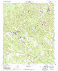 Jeffersonville Georgia Historical topographic map, 1:24000 scale, 7.5 X 7.5 Minute, Year 1974