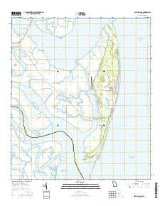 Jekyll Island Georgia Current topographic map, 1:24000 scale, 7.5 X 7.5 Minute, Year 2014