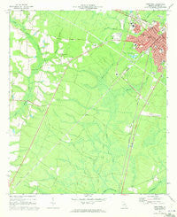 Jesup West Georgia Historical topographic map, 1:24000 scale, 7.5 X 7.5 Minute, Year 1970