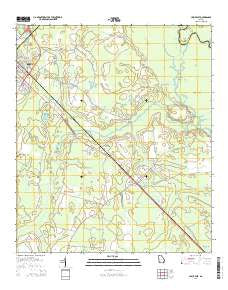 Jesup East Georgia Current topographic map, 1:24000 scale, 7.5 X 7.5 Minute, Year 2014