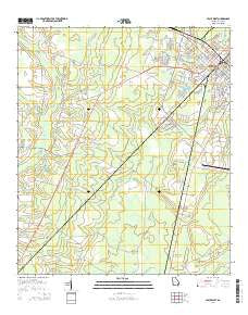 Jesup West Georgia Current topographic map, 1:24000 scale, 7.5 X 7.5 Minute, Year 2014