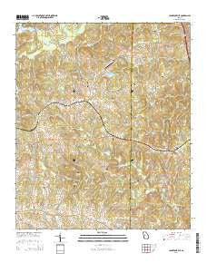 Johnstonville Georgia Current topographic map, 1:24000 scale, 7.5 X 7.5 Minute, Year 2014