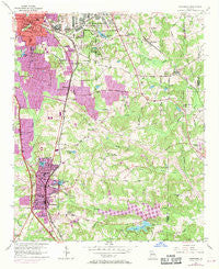 Jonesboro Georgia Historical topographic map, 1:24000 scale, 7.5 X 7.5 Minute, Year 1954