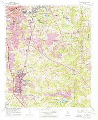 Jonesboro Georgia Historical topographic map, 1:24000 scale, 7.5 X 7.5 Minute, Year 1954