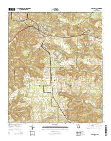 Junction City Georgia Current topographic map, 1:24000 scale, 7.5 X 7.5 Minute, Year 2014