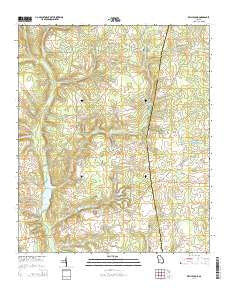 Kellys Pond Georgia Current topographic map, 1:24000 scale, 7.5 X 7.5 Minute, Year 2014