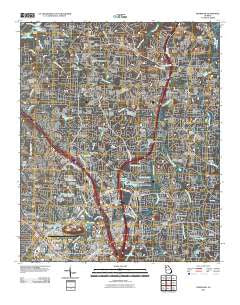 Kennesaw Georgia Historical topographic map, 1:24000 scale, 7.5 X 7.5 Minute, Year 2011