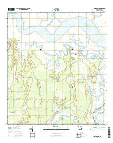 Kingsland NE Georgia Current topographic map, 1:24000 scale, 7.5 X 7.5 Minute, Year 2014