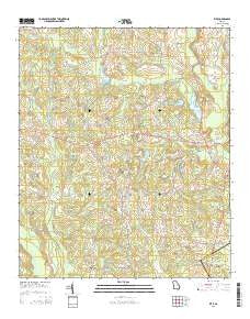 Kite Georgia Current topographic map, 1:24000 scale, 7.5 X 7.5 Minute, Year 2014